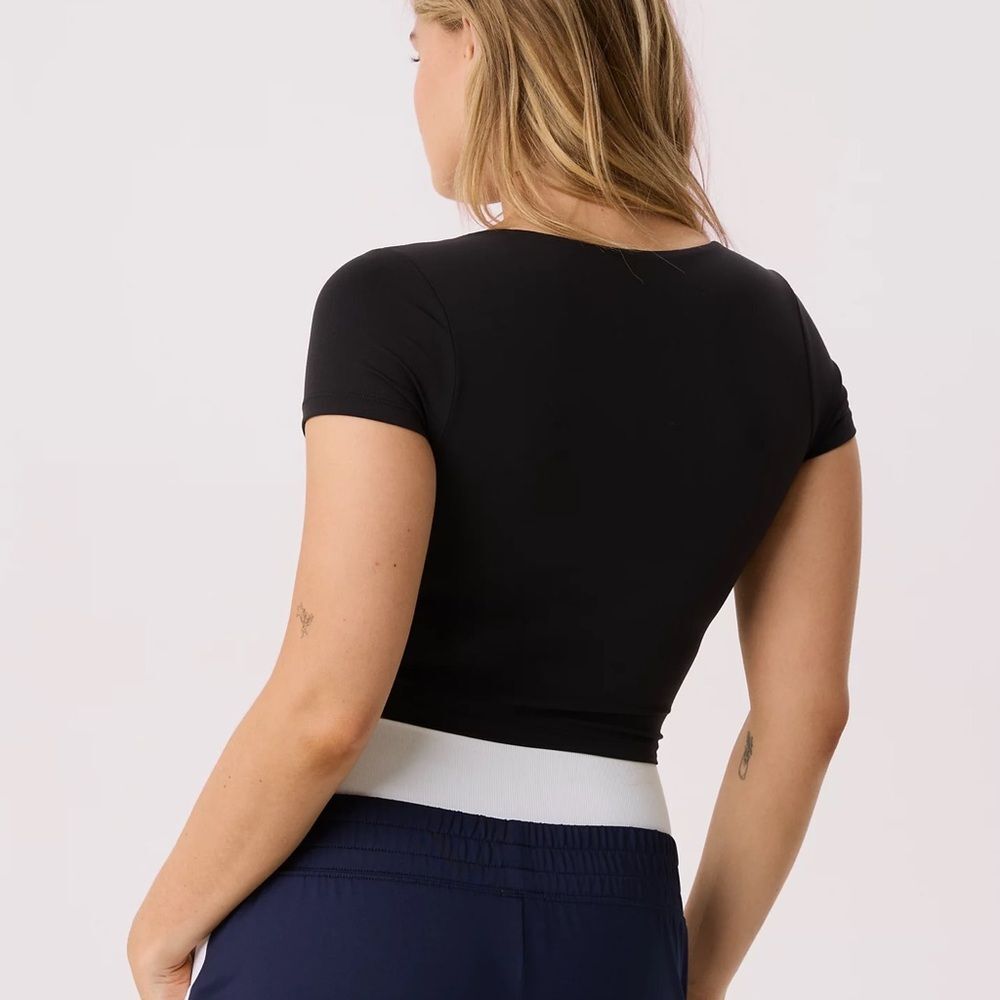 Offline by Aerie Pink Real Me Square Neck Tee Women’s Size M Crop Top - Picture 9 of 9